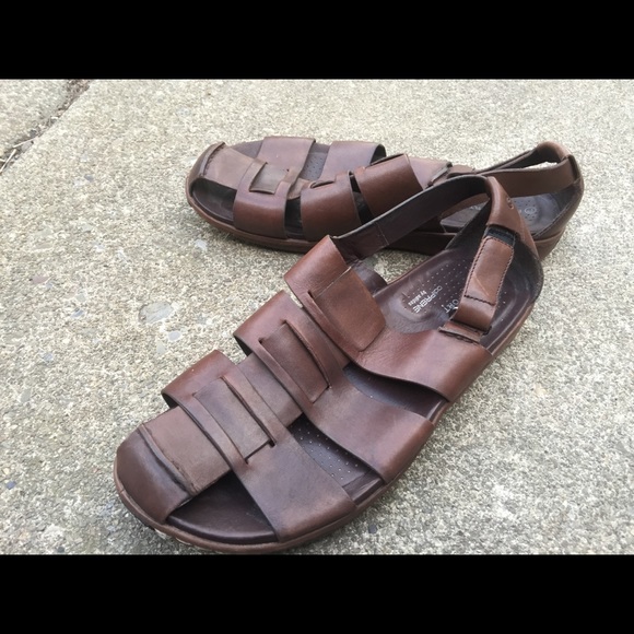 Men\'s Rockport Brown Leather Sandals Size … main image 4